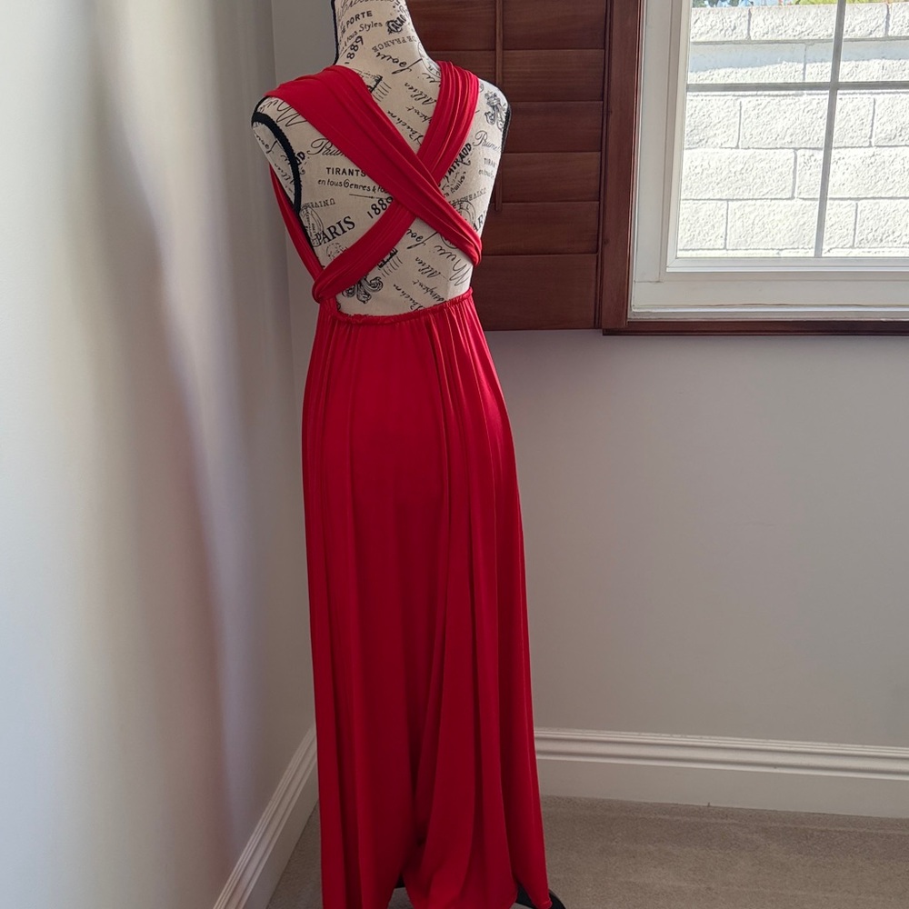 Convertible Red Maxi Dress - Picture 2 of 4